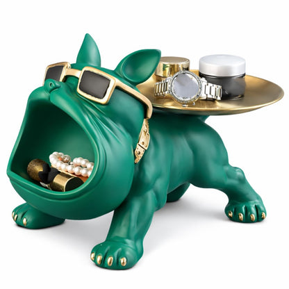 Escultura Aparador Bulldog Francês Decor Cool (Suporte Duplo) Aparador - 0002 Conceito 