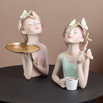 Escultura Bella Butterfly Café (27x20cm) Resina - 0050 Conceito 