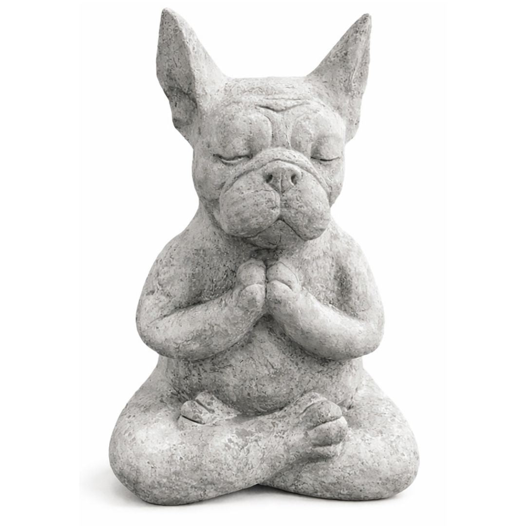 Escultura Bulldog em Meditação Resina - 0006 Conceito 