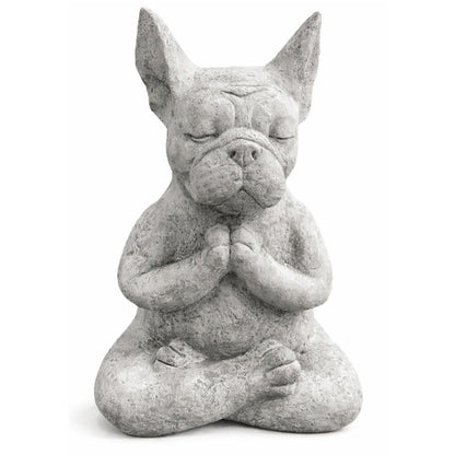 Escultura Bulldog em Meditação Resina - 0006 Conceito 