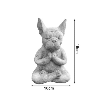 Escultura Bulldog em Meditação Resina - 0006 Conceito 