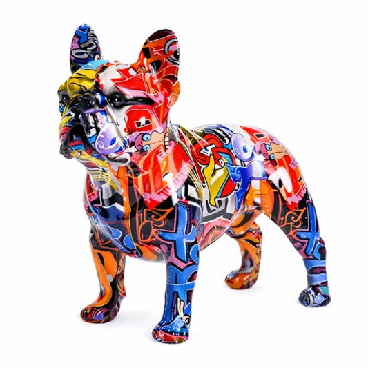 Escultura Bulldog Francês Grafite Street & Colors Grafite - 0004 Conceito 