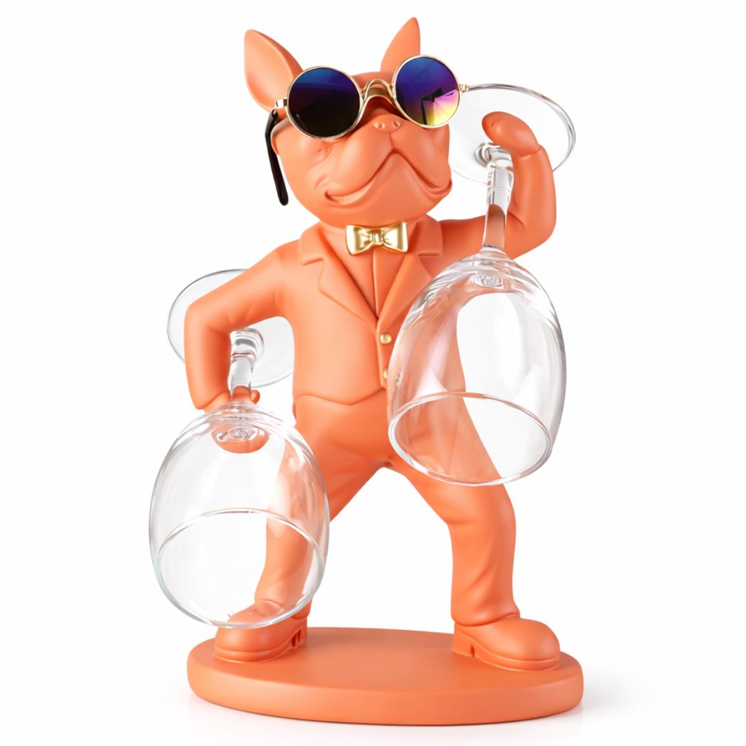 Escultura Bulldog Francês Porta Taças Aparador - 0005 Conceito 