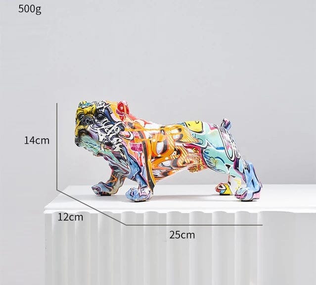 Escultura Bulldog Inglês Grafite Street & Colors Grafite - 0006 Conceito 