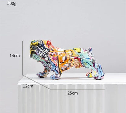 Escultura Bulldog Inglês Grafite Street & Colors Grafite - 0006 Conceito 