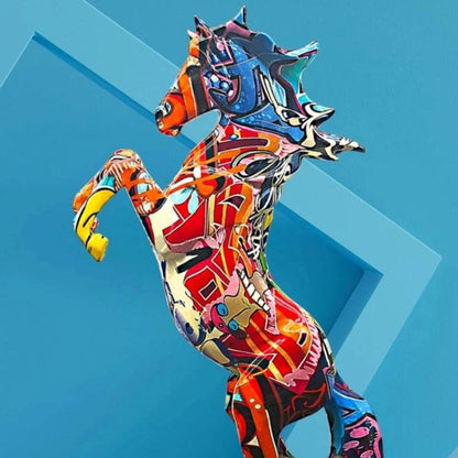 Escultura Cavalo Grafite Street & Colors Grafite - 0007 Conceito 