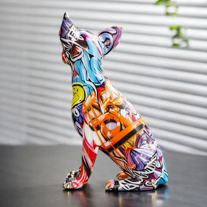 Escultura Chihuahua Grafite Street & Colors Grafite - 0008 Conceito 