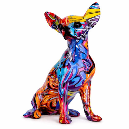 Escultura Chihuahua Grafite Street & Colors Grafite - 0008 Conceito 