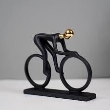 Escultura Contemporânea Abstrata Ciclista Conceito 