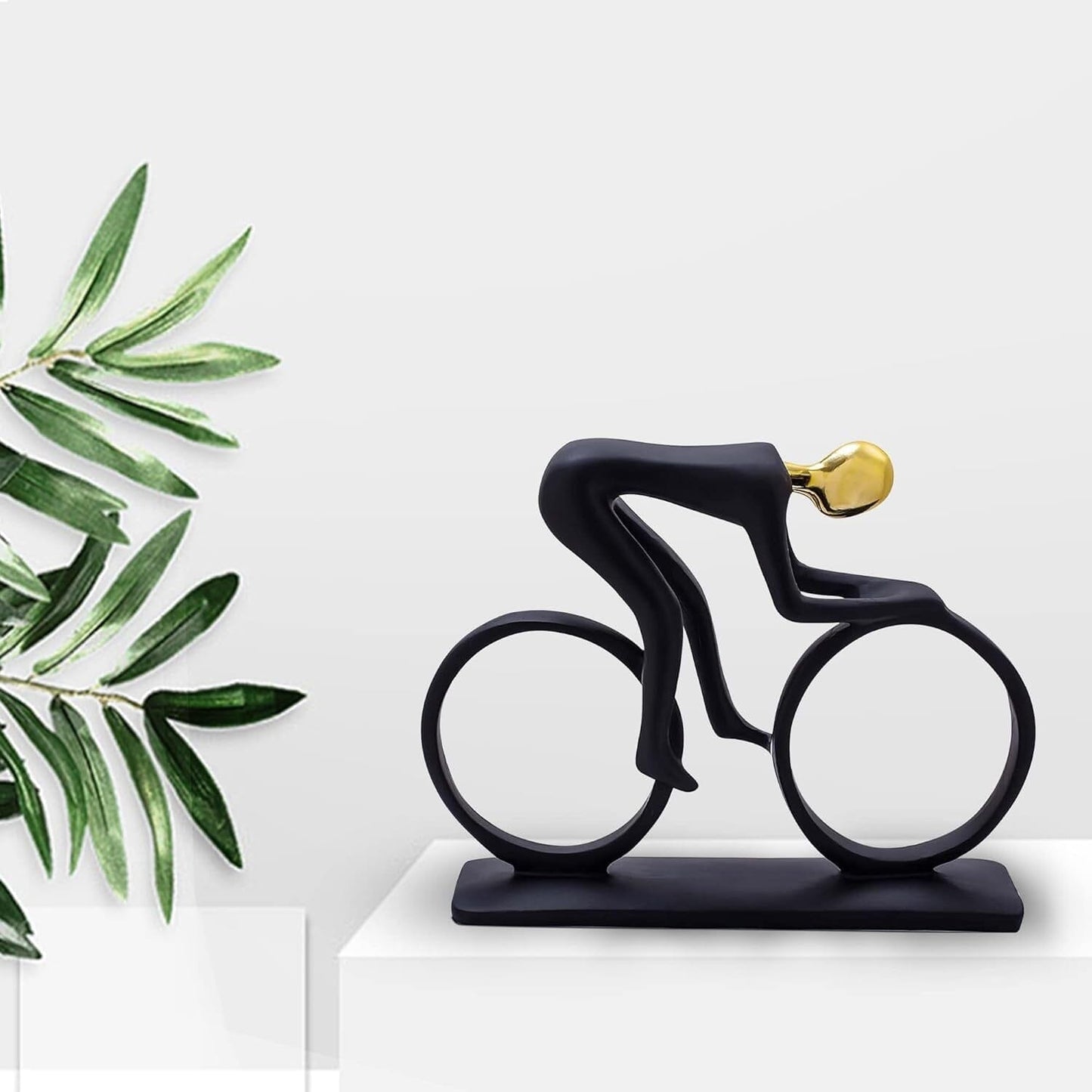 Escultura Contemporânea Abstrata Ciclista Conceito 