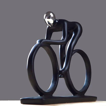 Escultura Contemporânea Abstrata Ciclista Conceito 