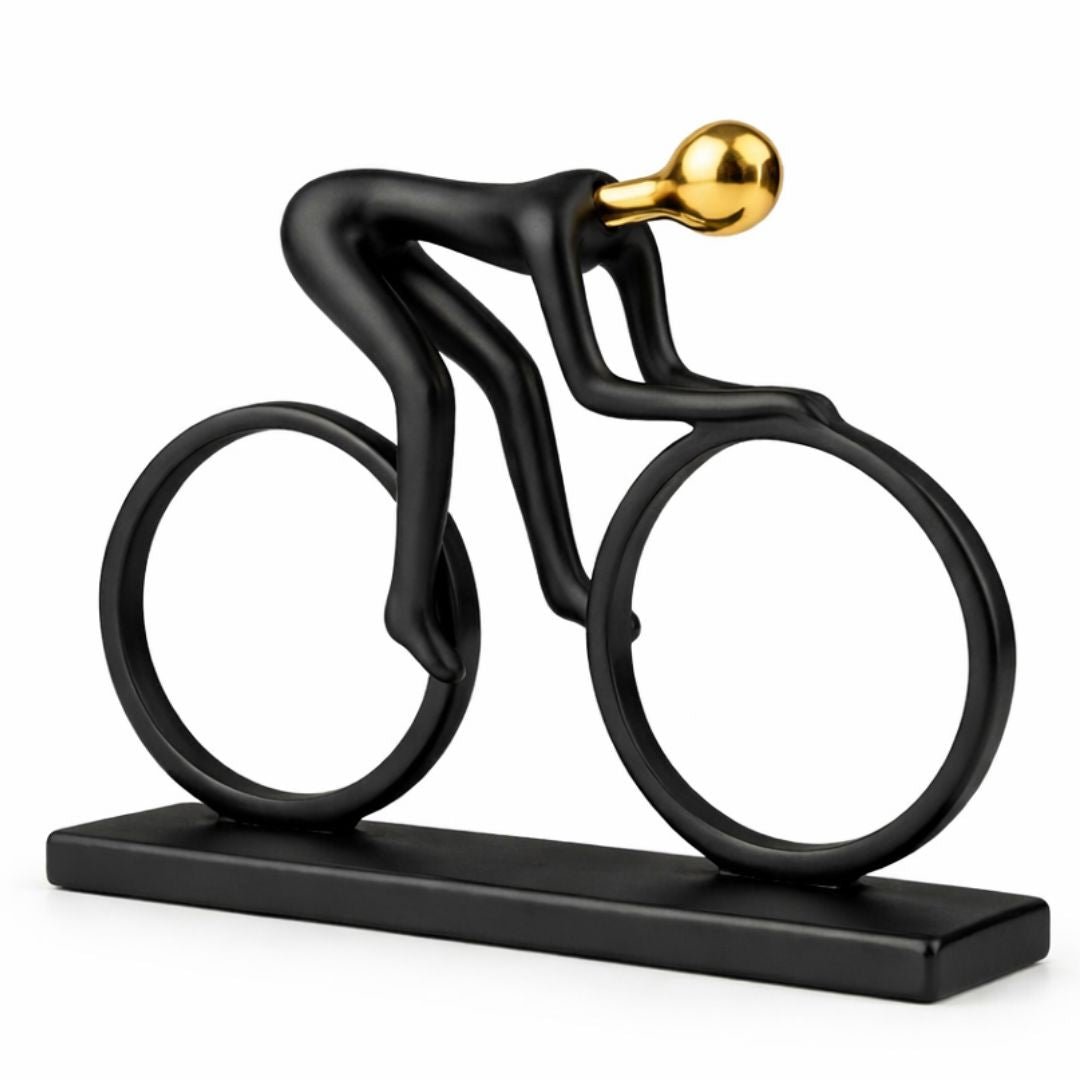 Escultura Contemporânea Abstrata Ciclista Conceito 