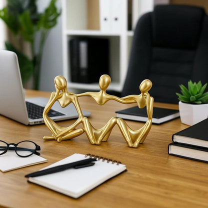 Escultura Contemporânea Abstrata Pensador Conceito 