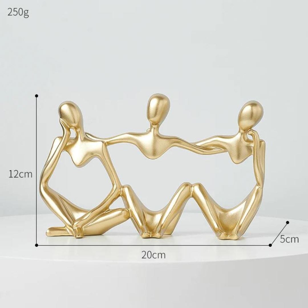Escultura Contemporânea Abstrata Pensador Resina - 0017 Conceito 