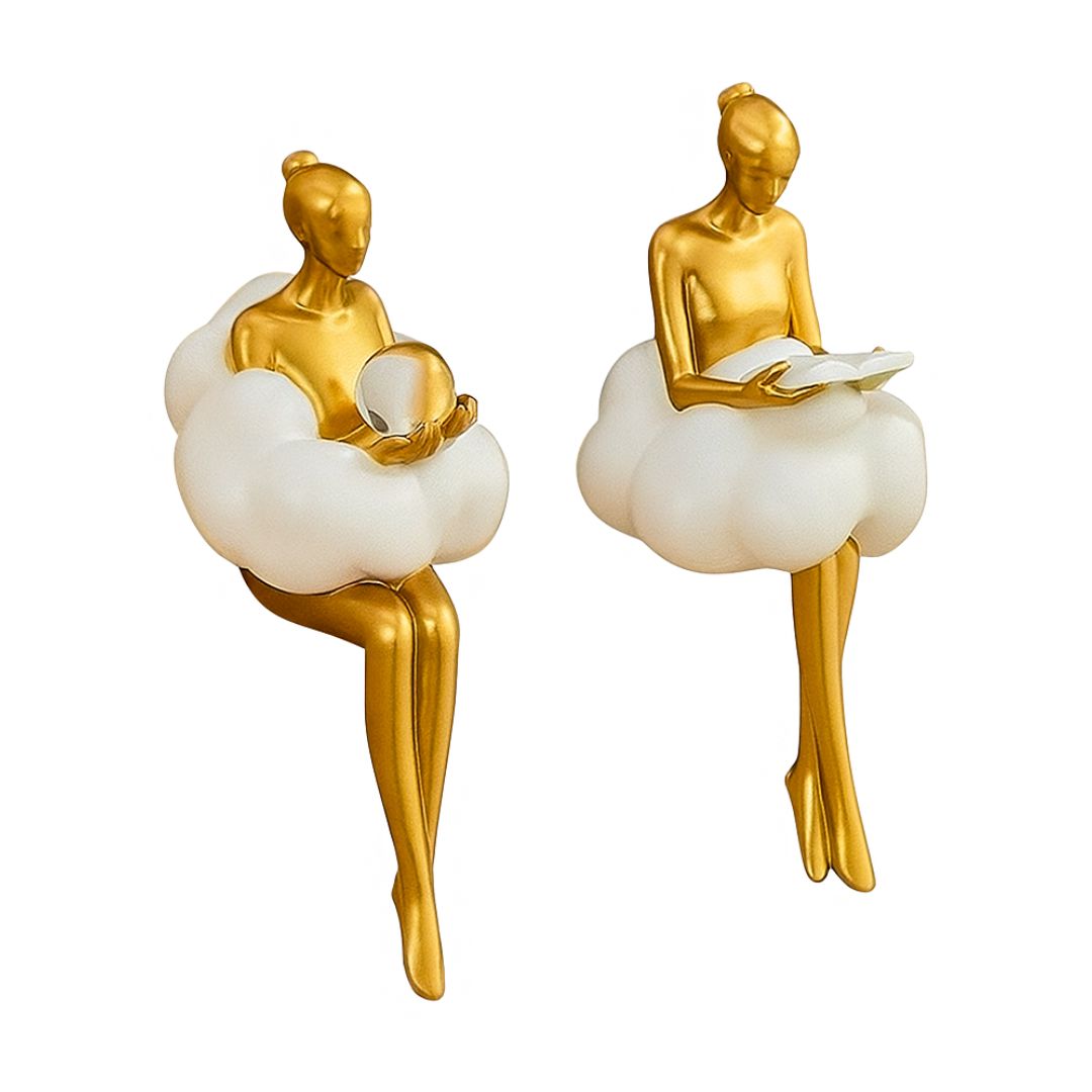 Escultura Contemporânea e Abstrata Boneca Delicada Resina - 0054 Conceito 