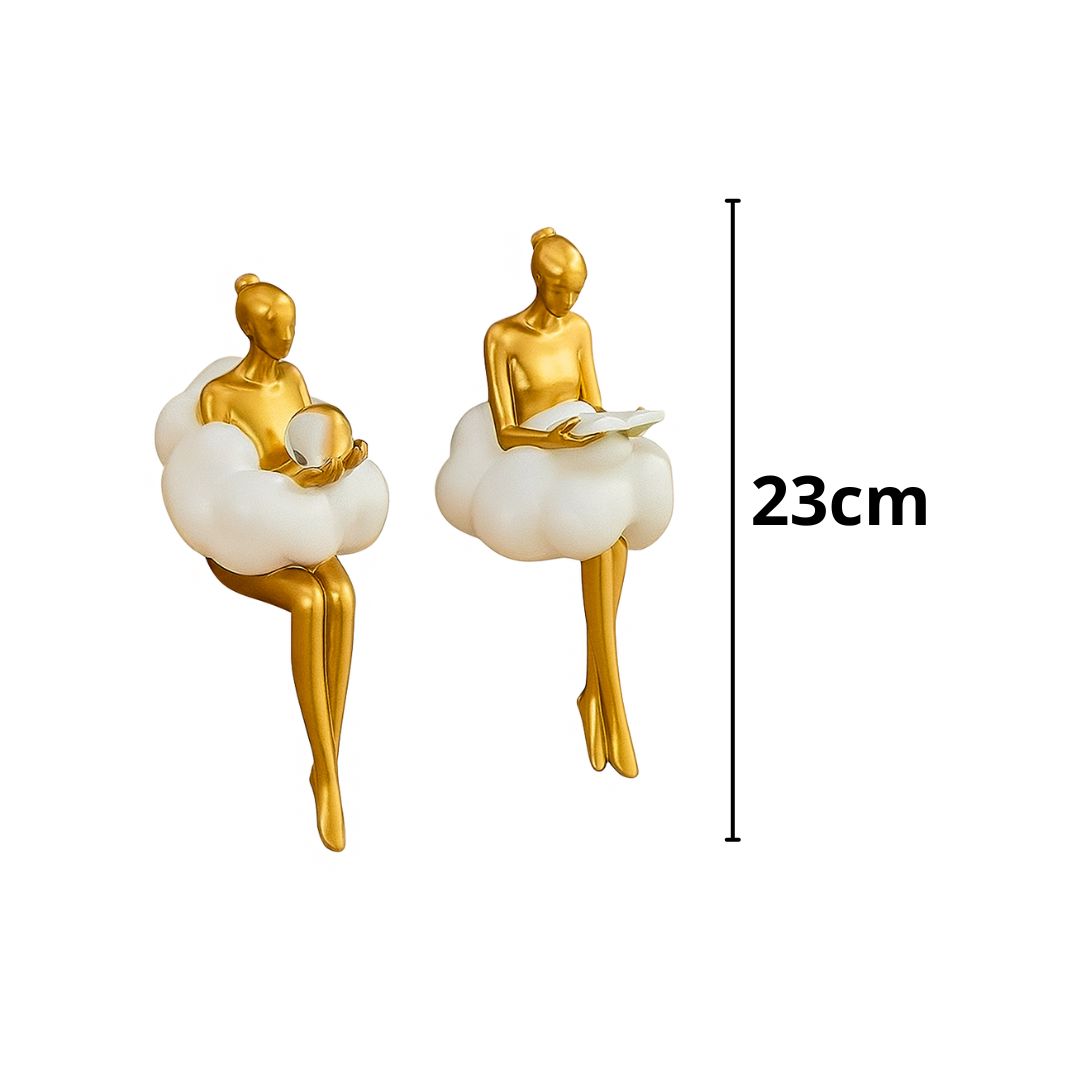 Escultura Contemporânea e Abstrata Boneca Delicada Resina - 0054 Conceito 