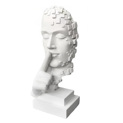 Escultura Contemporânea Pensador em Mosaico Conceito 