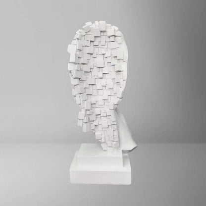 Escultura Contemporânea Pensador em Mosaico Resina - 0043 YuDome 