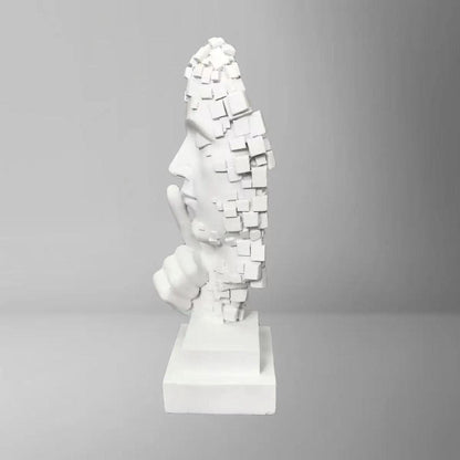 Escultura Contemporânea Pensador em Mosaico Resina - 0043 YuDome 