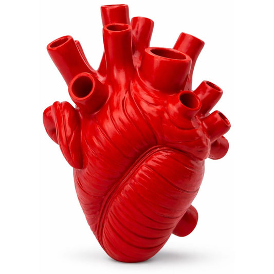 Escultura Coração de Vaso em Resina Resina - 0087 Conceito 