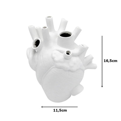 Escultura Coração de Vaso em Resina Vaso - 0001 Conceito 