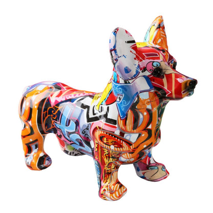 Escultura Corgi Cardigan Grafite Street & Colors Grafite - 0010 Conceito 