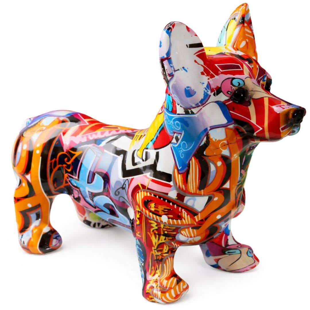 Escultura Corgi Cardigan Grafite Street & Colors Grafite - 0010 Conceito 