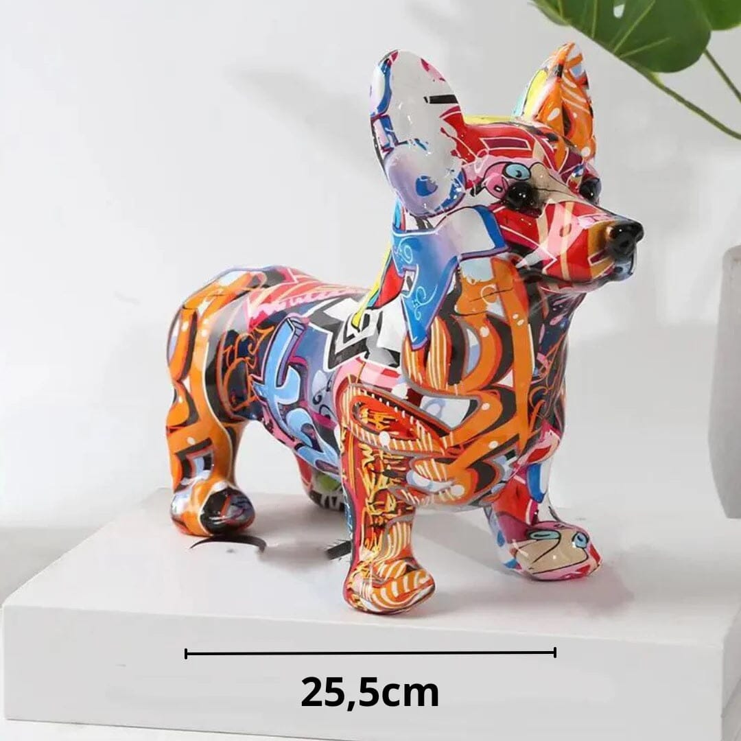 Corgi Escultura Corgi Cardigan Grafite Street & Colors – Conceito