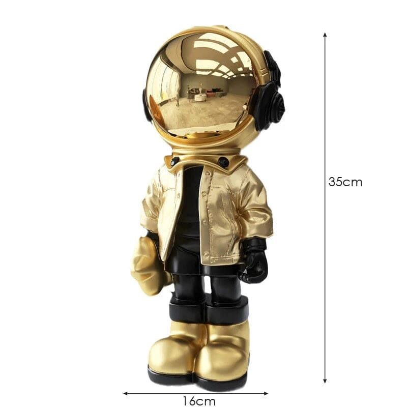 Escultura Criativa Astronauta Moderno 35cm Resina - 0064 Conceito 