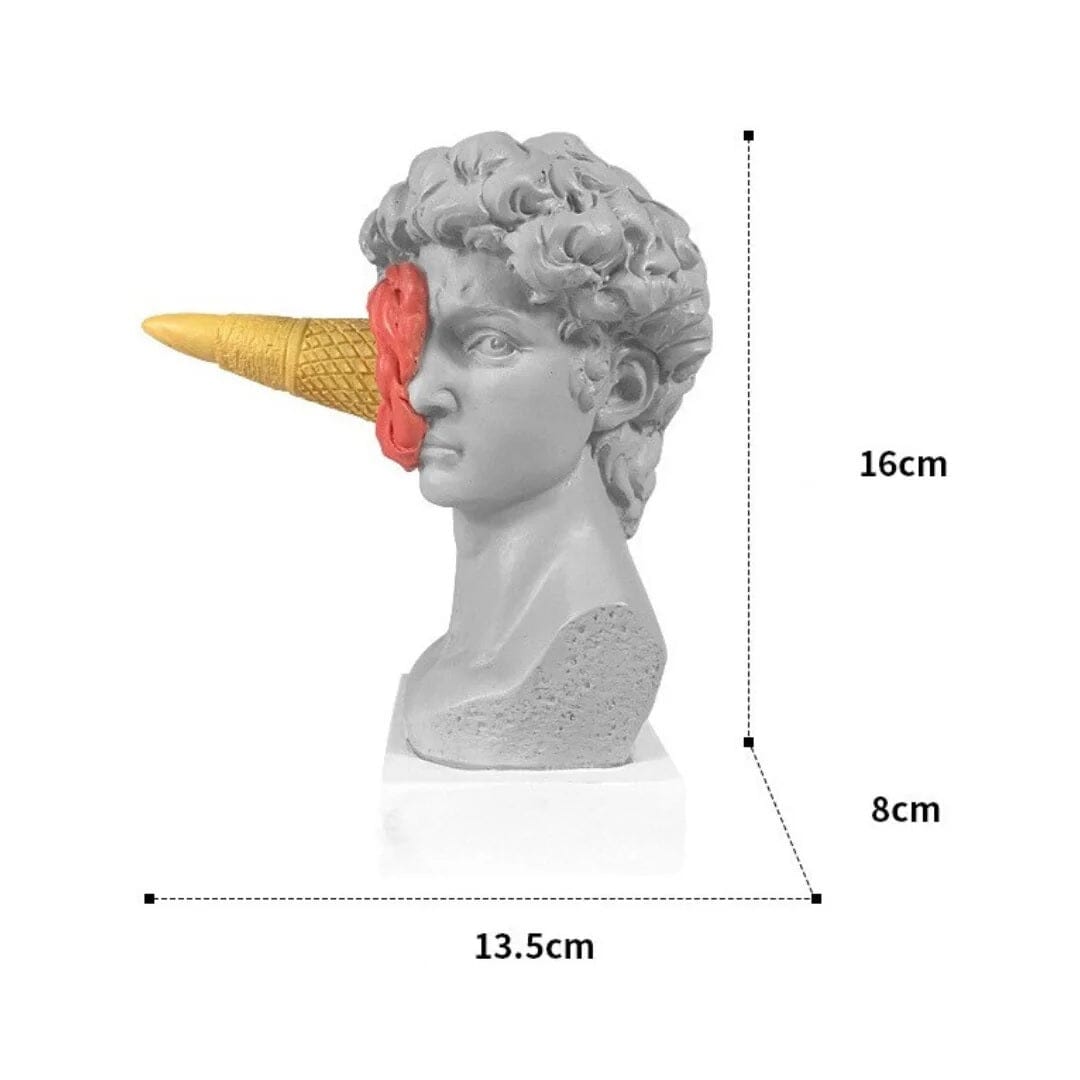 Escultura Criativa Grega de David por Michelangelo Resina - 0009 Conceito 