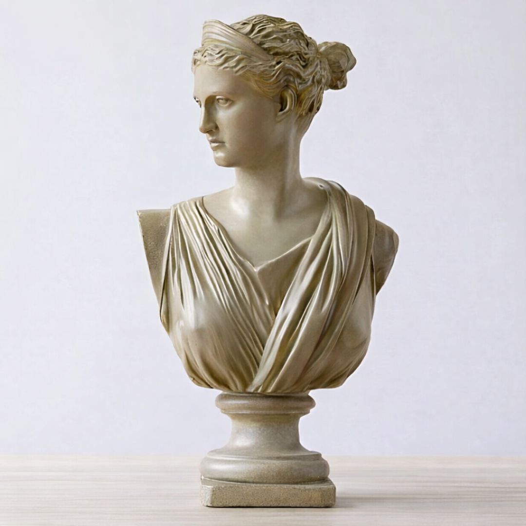 Escultura de Arte Contemporânea Vênus Conceito Caqui 