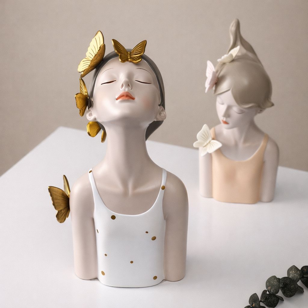 Escultura de Boneca Bella Butterfly em Poás (Edição Limitada) Resina - 0045 Conceito 