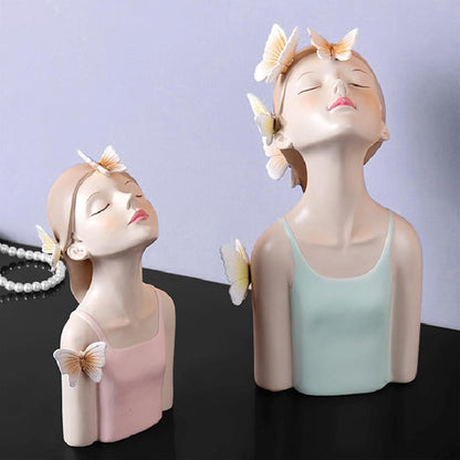 Escultura de Boneca Bella Butterfly Resina - 0041 Conceito 