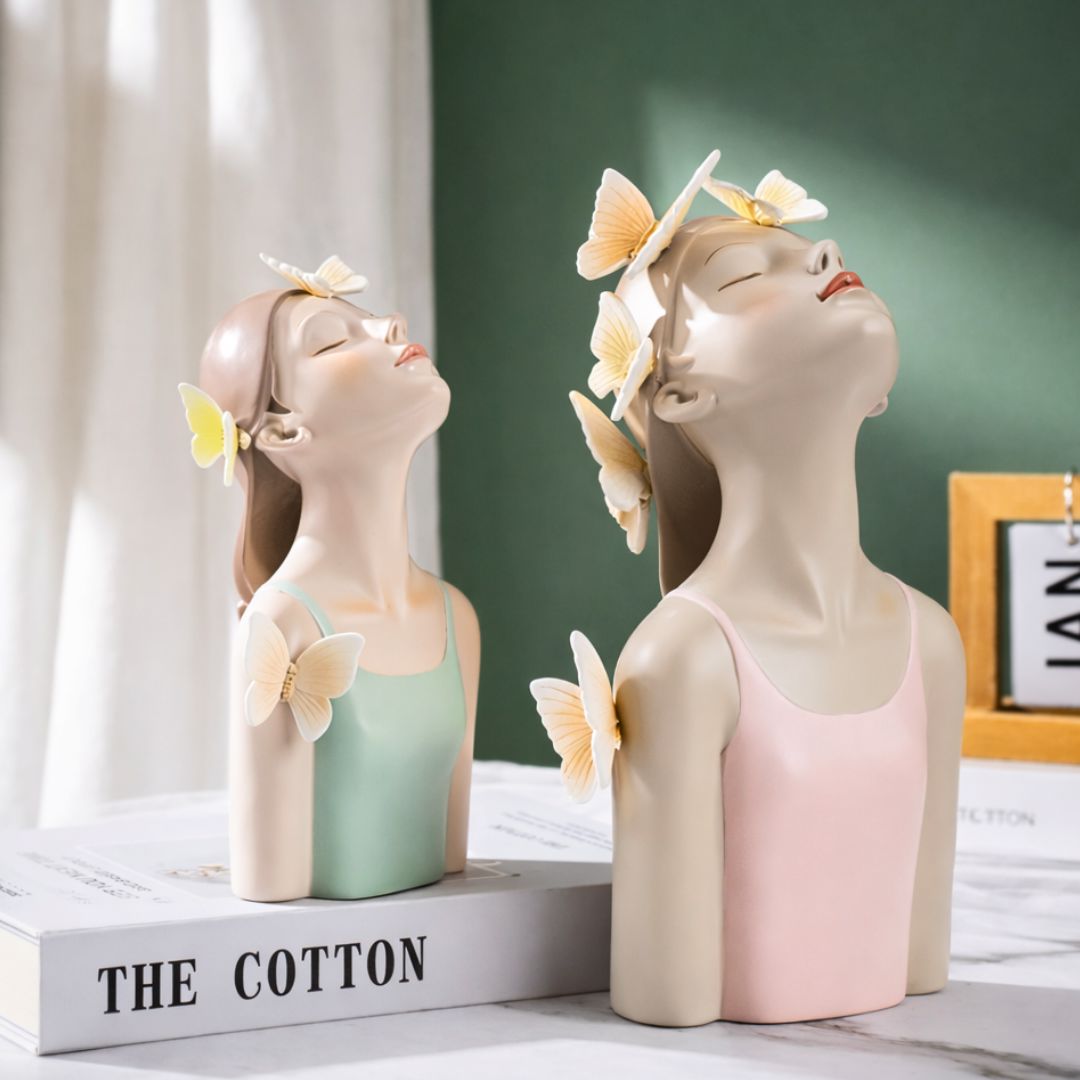 Escultura de Boneca Bella Butterfly Resina - 0041 Conceito 