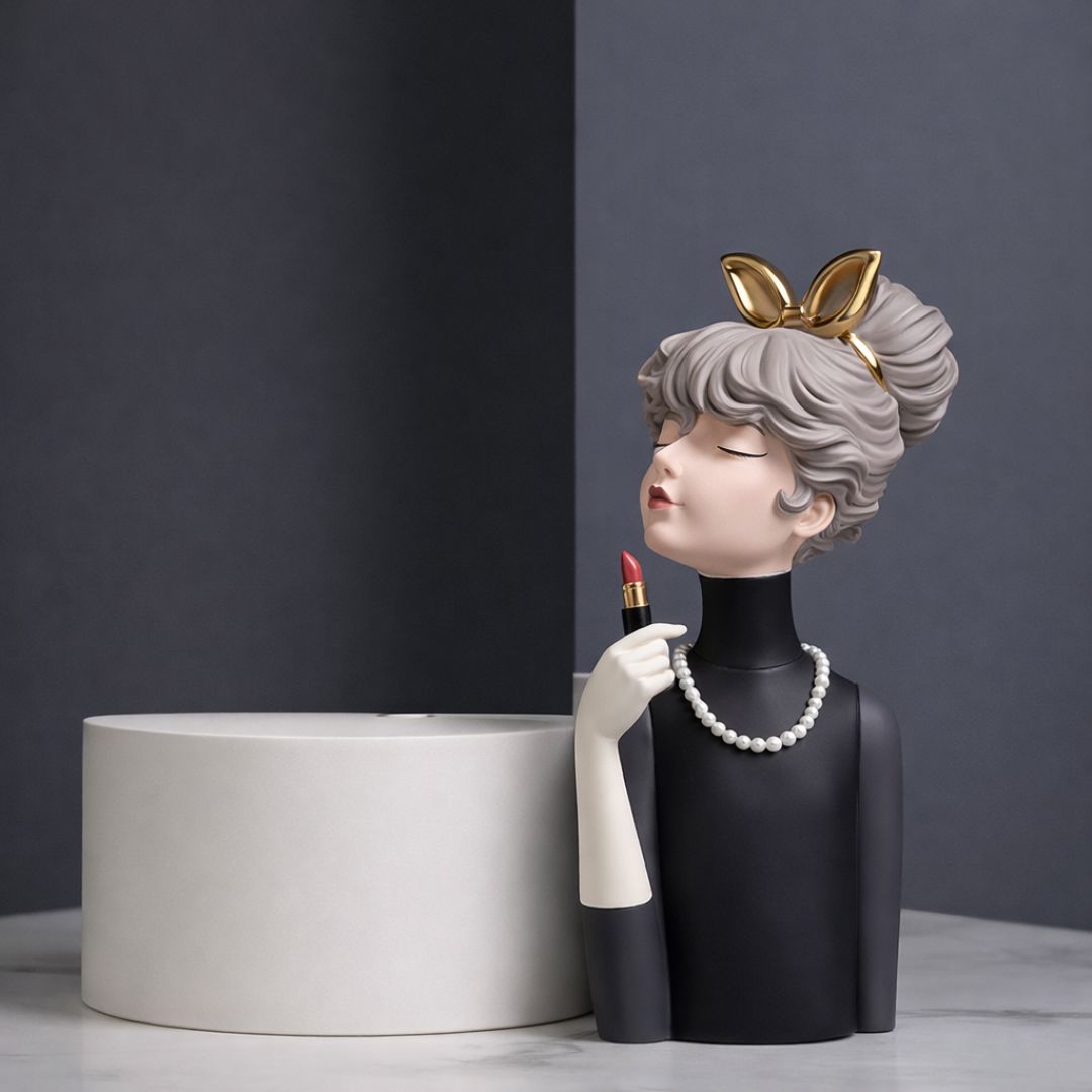 Escultura de Boneca Milly Lips (32x11cm) Resina - 0056 Conceito 