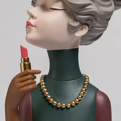 Escultura de Boneca Milly Lips (32x11cm) Resina - 0056 Conceito 