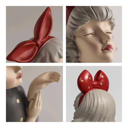 Escultura de Boneca Milly - Suporte para Taça e Garrafa Conceito 