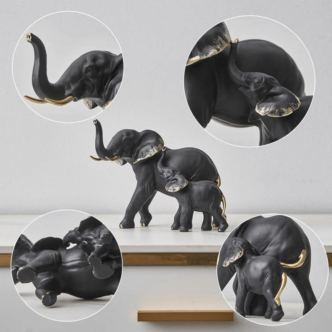 Escultura de Elefante Moderno (O Par) Conceito 