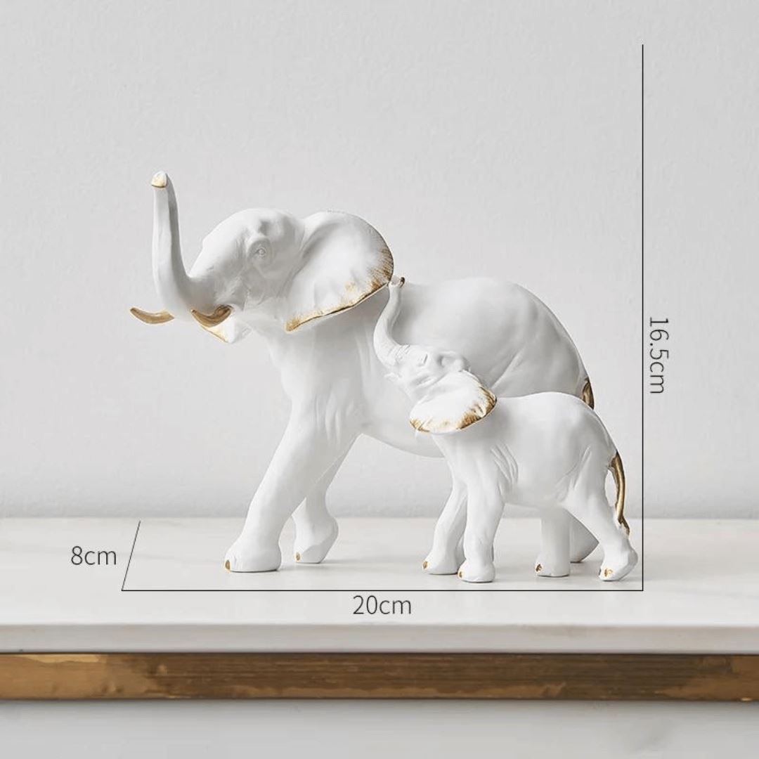 Escultura de Elefante Moderno (O Par) Conceito 