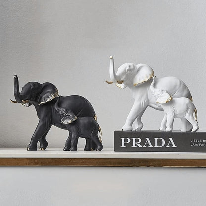 Escultura de Elefante Moderno (O Par) Conceito 