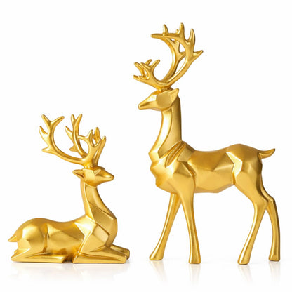 Escultura de Rena Deluxe (2 Peças) Resina - 0012 Conceito 