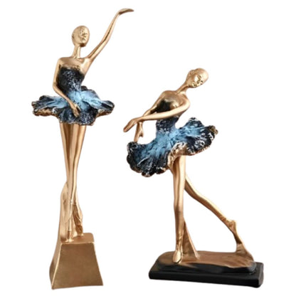 Escultura Decorativa Abstrata Bailarinas Resina - 0013 Conceito 