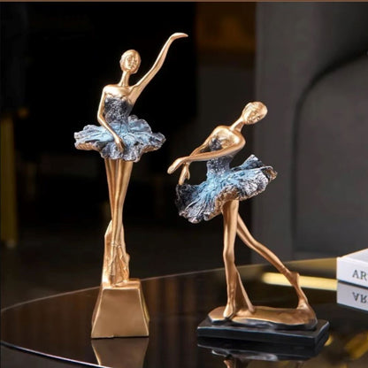 Escultura Decorativa Abstrata Bailarinas Resina - 0013 Conceito 