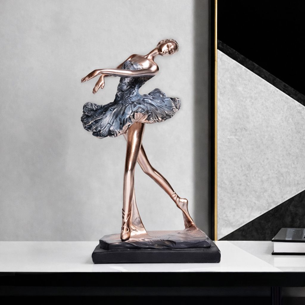 Escultura Decorativa Abstrata Bailarinas Resina - 0067 Conceito 