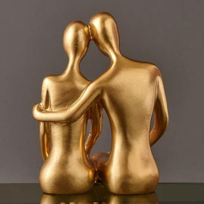 Escultura Decorativa Abstrata Casal Contemporâneo (Kit 02 Unidades) Conceito 