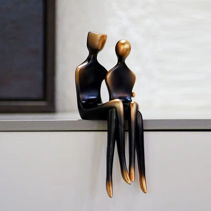 Escultura Decorativa Abstrata Contemporânea Couple Lover 2 em 1 ### Conceito 
