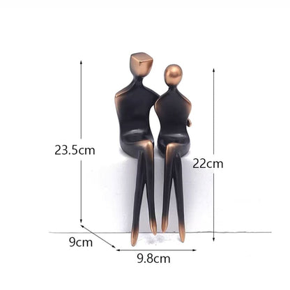 Escultura Decorativa Abstrata Contemporânea Couple Lover 2 em 1 ### Conceito 