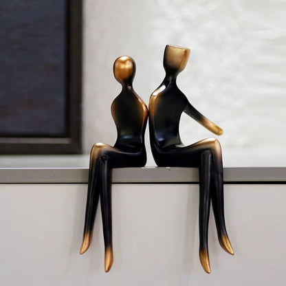 Escultura Decorativa Abstrata Contemporânea Couple Lover 2 em 1 ### Conceito 
