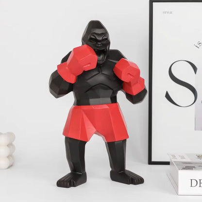 Escultura Decorativa Gorilla Boxer 24cm Conceito 