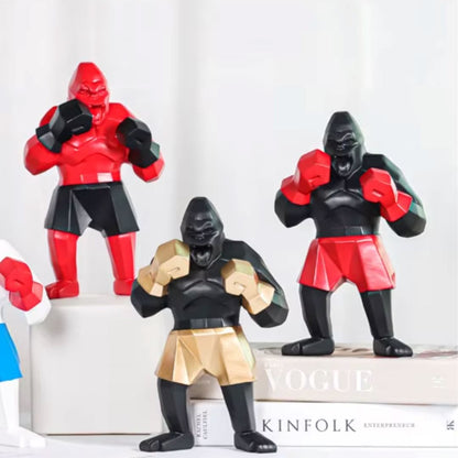 Escultura Decorativa Gorilla Boxer 24cm Conceito 